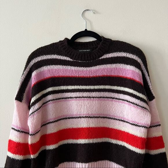 Something Navy Striped Crewneck Sweater - Picture 4 of 6